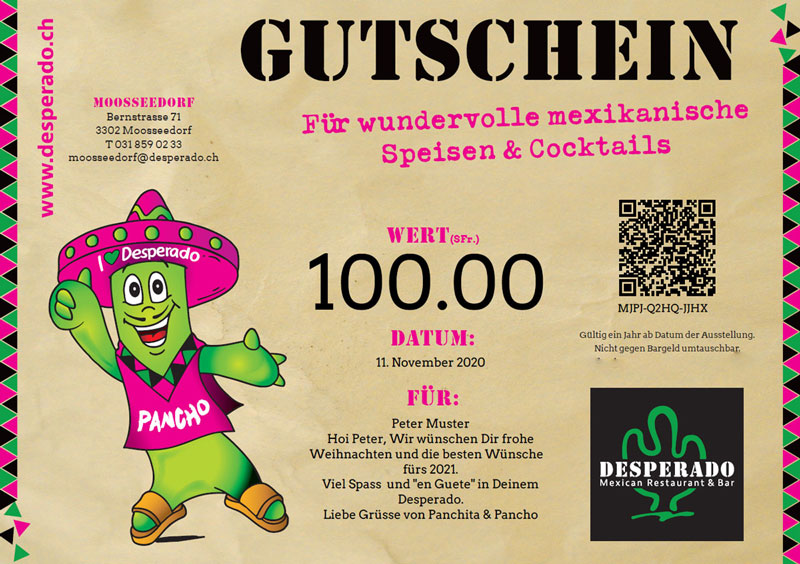 Bild vom Gutschein